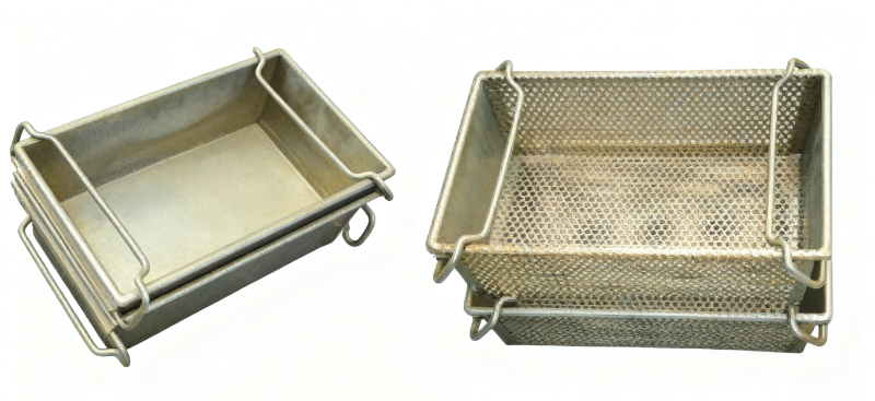 Stackable and Tiltable Metal Parts Box