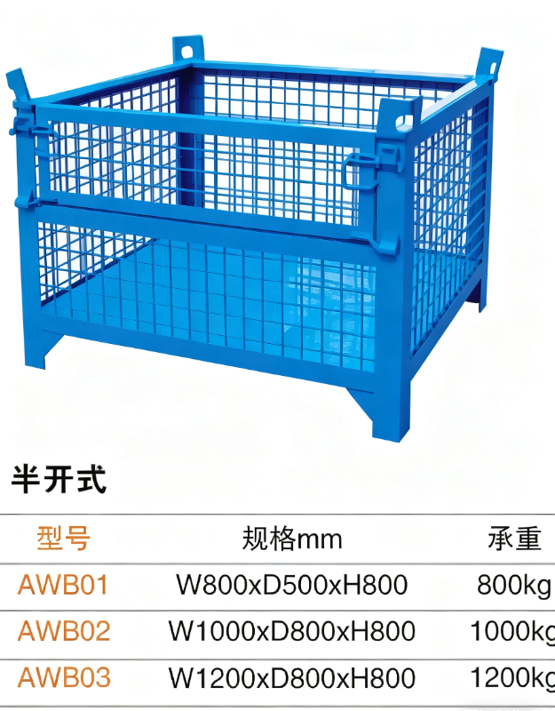 Semi-open metal mesh cage